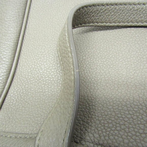 CELINE Small Fold Cabas 194073 Leather Handbag Shoulder Bag Gray Brown - Picture 11 of 16